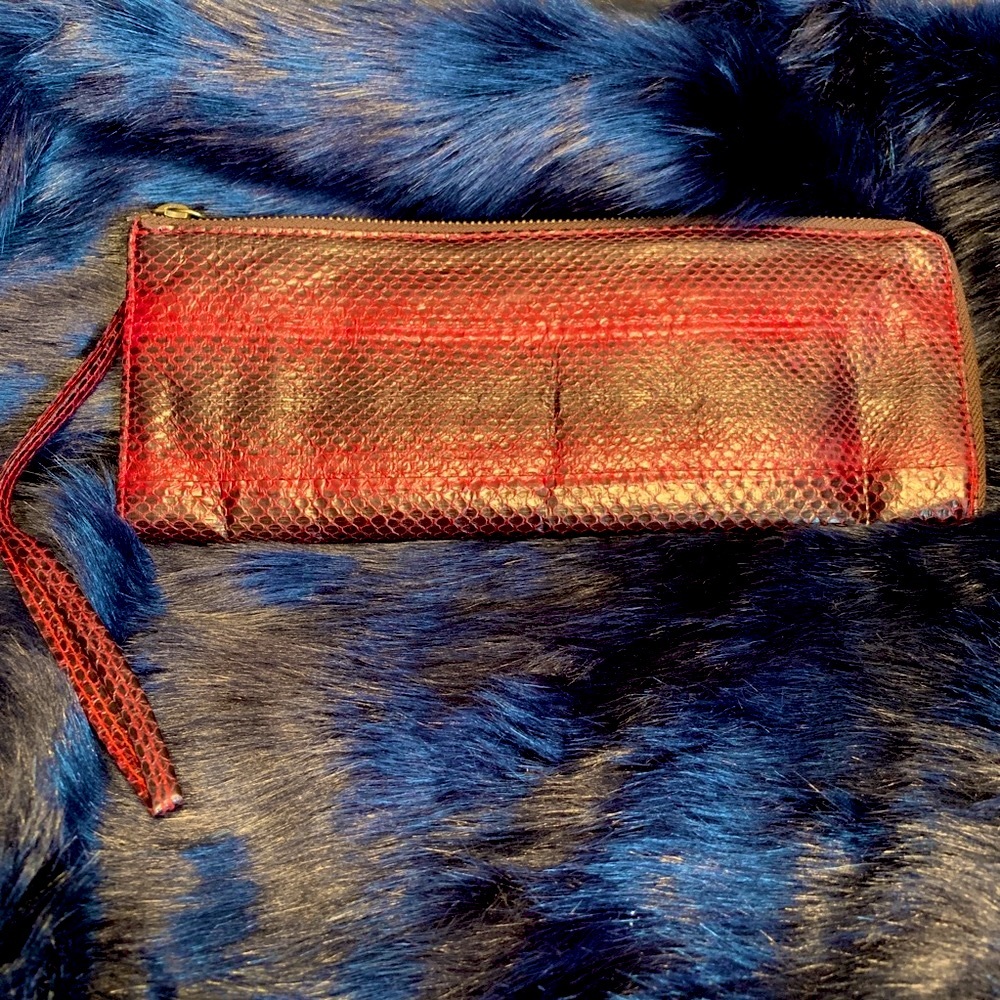 BEIRN: Authentic Snakeskin Wallet Wristlet